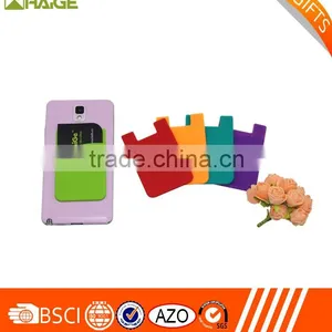 3M Sticky Silicone Mobile Phone Card Holder Smart Wallet thumbnail-1