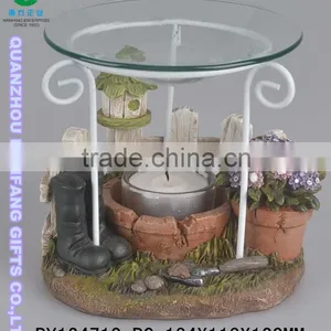 Oil Burner Resin Garden Scene thumbnail-1
