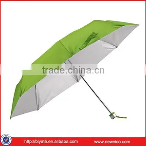 Factory Price Anti-UV Coated Polyester Manual Open 3 Collapsible Umbrella thumbnail-3