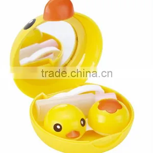 Custom Cartoon Contact Lens Cases,Contact Lenses Plastic Case,Yellow Duck Contact Lens Box thumbnail-1