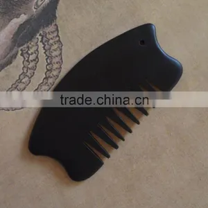 Natural Black Nephrite Bianshi Comb thumbnail-3