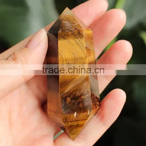 Natural Yellow Tiger Eye Crystals Healing Stones Point thumbnail-6