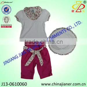 New Summer Fashion Cotton Girl 3pcs Gift Set thumbnail-6