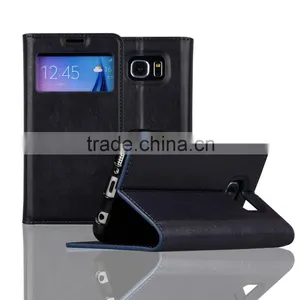 C&T Magnetic Wallet Card Flip Synthetic Leather TPU With Stand Cover Case For Samsung Galaxy S6 thumbnail-1