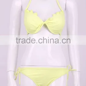 Solid Bikinis Doble Push up Extreme Bikinis Bathing Suits Women thumbnail-4