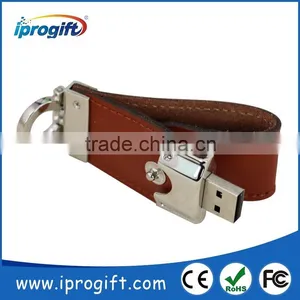 2016 HOT CHEAP Wholesale Promotional Gift Customized Logo Leather USB Flash Drive 1GB 2GB 4GB 8GB 16GB 32GB thumbnail-1