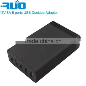 (40w 5-Port USB Charging Station) Multi-Port USB Charger Desktop Hub for IPhone 6s / 6 / 6 Plus, IPad Air 2 / Mini 3, Galaxy S6 thumbnail-3