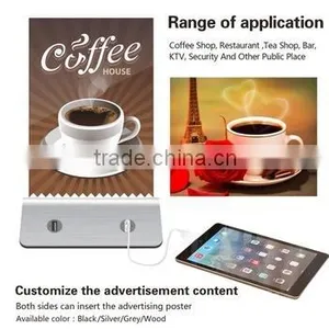 Factory Manufacturer Tabletop Acrylic Restaurant Menu Holder, Portable Power Bank Menu Holder thumbnail-1