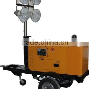 Low Noise Mobile Light Tower/ Trailer Light Tower Diesel Generator 8KW/10KVA thumbnail-2