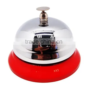 Reception Bell on Table in Silver or Gold Cover and Colorful Painted Base With Logo thumbnail-5