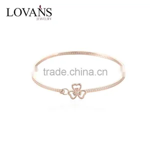 Latest Design Daily Wear Bangle Simple Gold Bangle Bracelet Clover Designs PB001A thumbnail-1