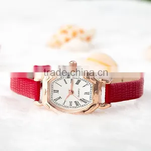 New Models From Doris Watch Slim Band Square Alloy Rose Gold Women Dress Leather Watch thumbnail-4