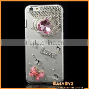 Luxury Crystal Diamond Rhinestone Bling Hard Cover Case For Apple IPhone 6 Plus thumbnail-1