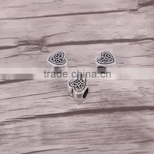 Tibetan Silver Big Hole Heart Bead Fit For European Bracelets thumbnail-1