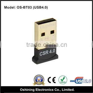 Straight Mini USB Bluetooth Dongle Usb 2.0/3.0/4.0/CSR4.0 (OS-BT03) thumbnail-3