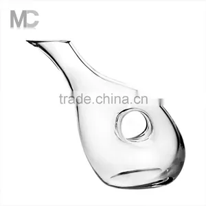 Promotional Hand Blown Single Clear Fancy Glass Wine Decanter thumbnail-1