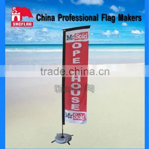 Outdoor Advertising Aluminum Lighted Feather Flag Poles thumbnail-1