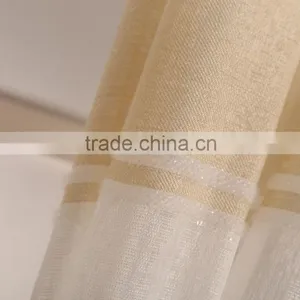 Elegant Strip New Design Sheer Curtain Panel Woven With Silver Metallic Yarn thumbnail-5