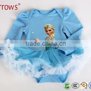 LTZ008-B 0-12 Month Girl Dress Blue Girl Dress Princess Long Sleeve Dress Wholesale Dance Dress thumbnail-1
