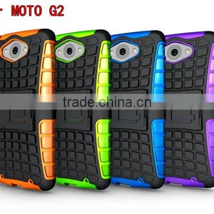 Robber Phone Cover For Motorola Moto G2, TPU+PC Kickstand Mobile Cover for Motorola Accessory thumbnail-1