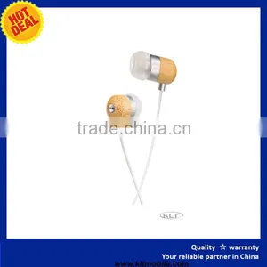 Wooden Earbuds With Mic 3.5mm Universal 1.3M Cable Earphones thumbnail-1