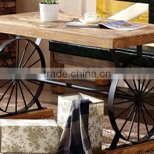 Hot Sale Especial Wooden Table With Wheel Leg thumbnail-1