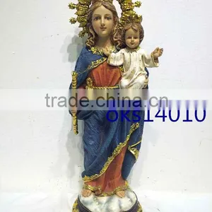 Factory 2016 Resin Religious Virgin Mary and Baby Juesus Statue Tabletop thumbnail-2