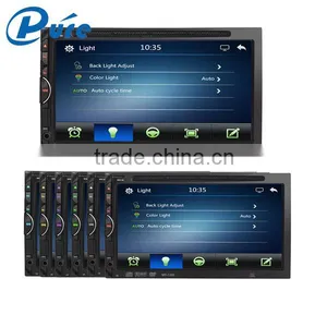 6.95 Inch Double Din Car Dvd Player Support Handsfree Call and DVD/CD/SD Card Player thumbnail-1