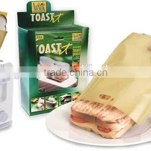 EKSEL Toaster Bags Gluten Free Toasts Reusable Non-Stick Fits Any Size Bread FDA Approved 3 Pack thumbnail-2