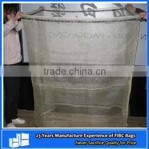 Plain Big Firewood PP Mesh Bag With UV Firewood Bag Open Top Flat Bottom With 4 Loops thumbnail-1