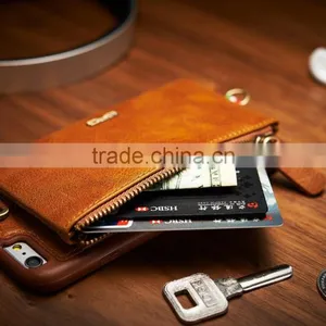 Genuine Leather Wallet Cell Phone Case for IPhone thumbnail-4
