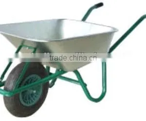 Large Capacity 160kg & 72L Galvanized Tray Heavy Duty Wheelbarrow WB6414T thumbnail-1