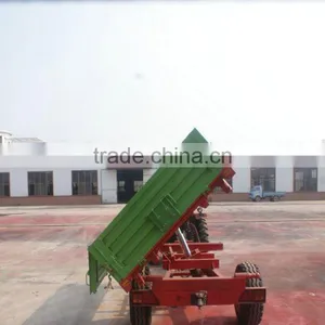 Hot Sale Euro Style Tractor Use Hydraulic 2 Ton, 3 Ton Farm Tipping Trailer, Rear and Side Tipping With CE Certification thumbnail-4