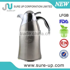 New Style High Quality Luxury Arabic Antique Metal Brass Copper Turkish Thermos Vacuum Coffee Pot Set Inner Glass thumbnail-2