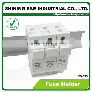 FS-033 Din Socket Connector Cartridge Cylinder Ceramic Fuse Holder thumbnail-2