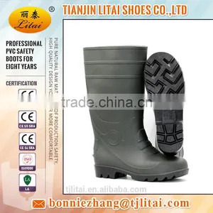 Black Pvc Safety Boots With Steel Toe Cap for Construction thumbnail-1
