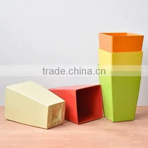 Small Rectangular Plant Fiber Biodegradable Plastic Pots for Plants thumbnail-1