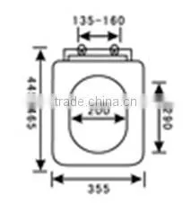 UIC-PP5060 Round/ Enlongated PP Toilet Seat Cover Soft Close, Soft Slow Close White Toilet Seat, PolyPropylene Toilet Seat thumbnail-3