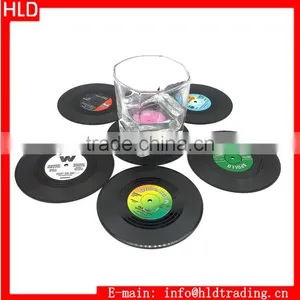 Factory Wholesale Set of 6 Vinyl Drink Coasters thumbnail-1