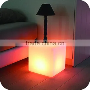 Glowing Illuminated PE Plastic Led Cube Chair With Light thumbnail-3