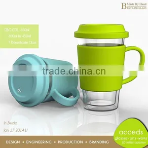 Double Wall Heat Resistant Glass Jug With Silicone Cap thumbnail-4
