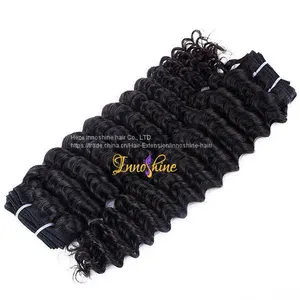 Innoshinehair Wholesale Virgin Brazilian Jerry Curly Hair Weft Hair Weaving thumbnail-1