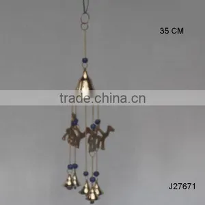 Wind Chimes in Camel Theme Made in Brass With Polished Finish thumbnail-1