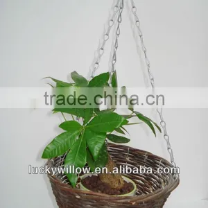 Wholesale Artificial Hanging Flower Basket Wicker Handicraft Making thumbnail-1