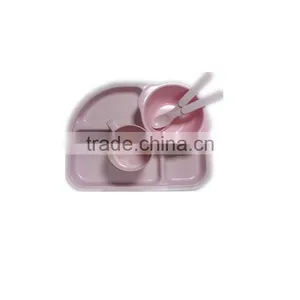 Biological Inexpensive Promotional Bamboo Fiber Kids Dinnerware Sets thumbnail-1