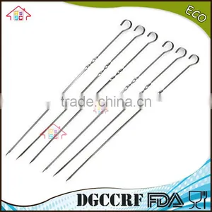 NBRSC 10PCS BBQ Barbecue Skewers Needle Utensil Fork Stainless Steel Kebab Kabob Skewers, 39cm Ring-Tip Handle thumbnail-2