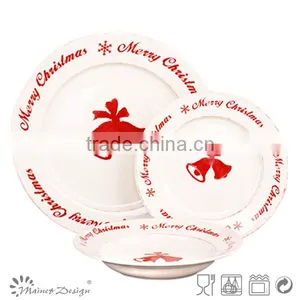 Snow Bells Novelty Christmas Ceramic Tableware 18PCS thumbnail-1