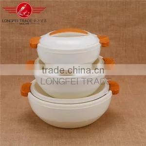 Household Elegant 3pcs Insulated Food Warmer Casserole/ Plastic Food Container Set thumbnail-1