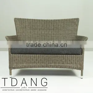 Manning Wicker Sofa - Rattan Patio Furniture Garden Bench. thumbnail-4