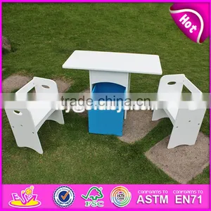 2017 New Design Home / School / Kindergarten White Wooden Toddler Activity Table With Storage Box W08G193 thumbnail-2